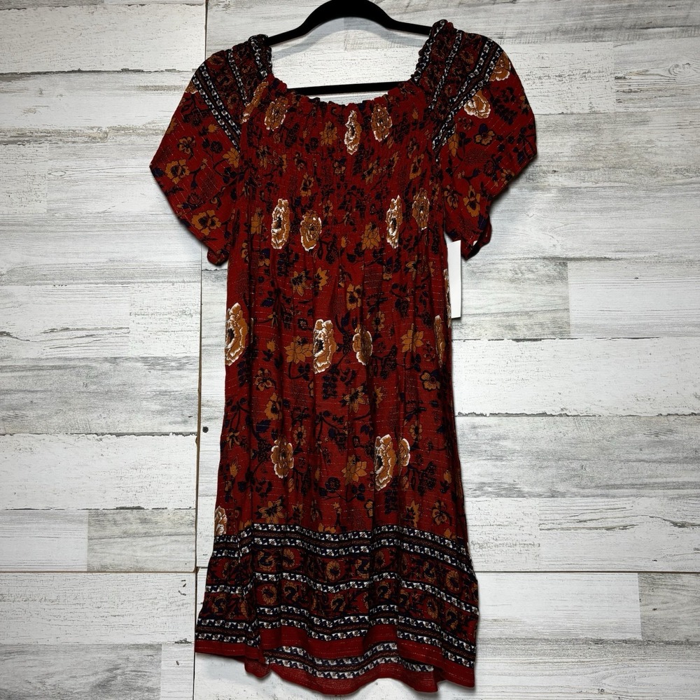 Wild Moss‎ Women's Smocked Dress Medium fall Dress